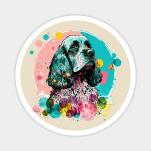 Cocker Spaniel Easter Egg Spring Floral Painting Dog Owner Lover Art Magnet